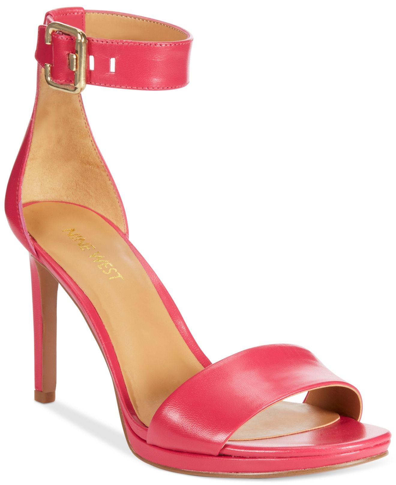 Nine west Meantobe Two-Piece Ankle Strap Sandals in Pink (Pink Orchard ...
