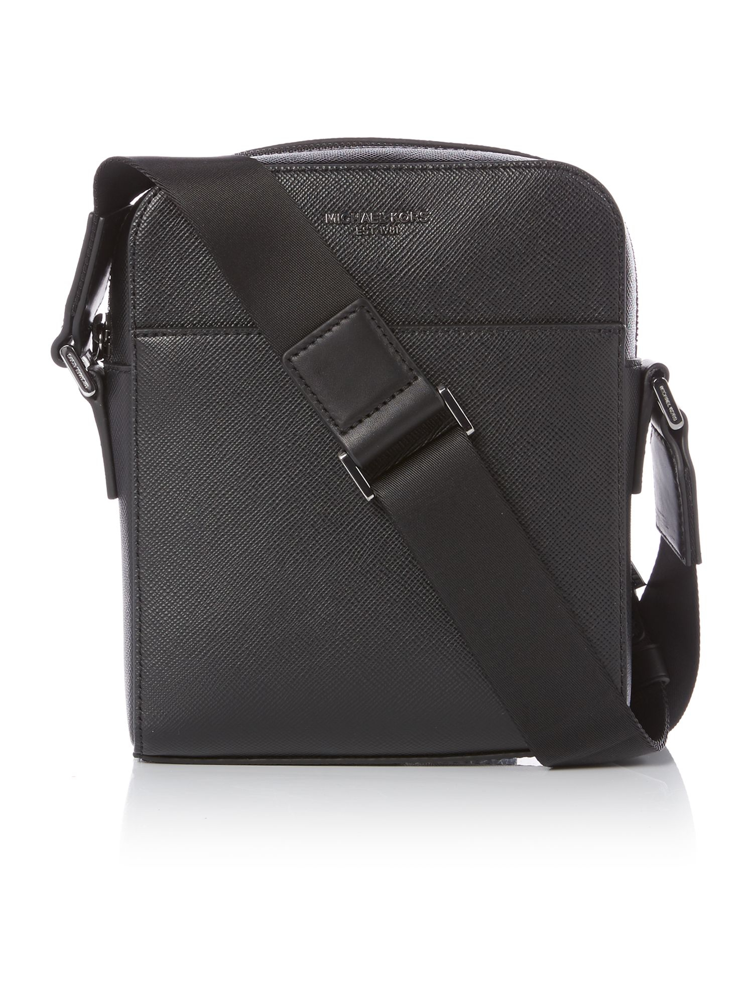 Michael kors Harrison Crossgrain Small Crossbody Bag in Black for Men | Lyst