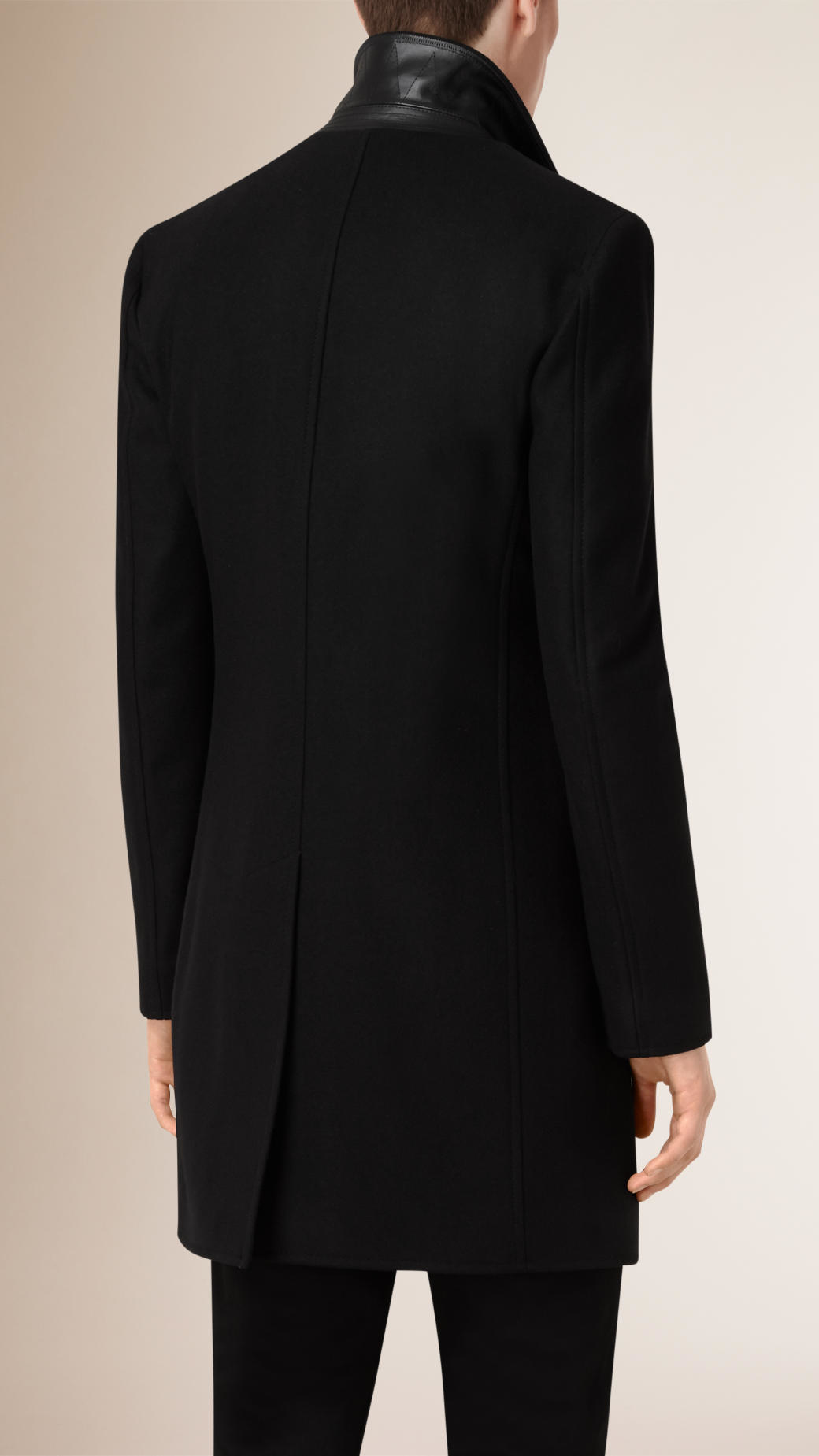 Burberry Wool Cashmere Melton Coat With Warmer In Black For Men Lyst