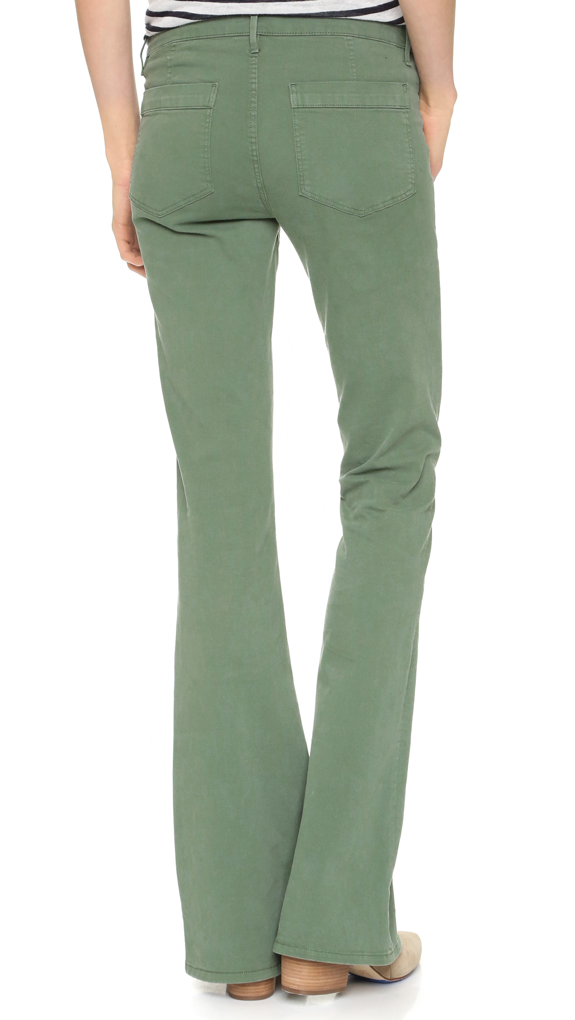 Lyst - 3X1 W2 Military Flare Pants in Green