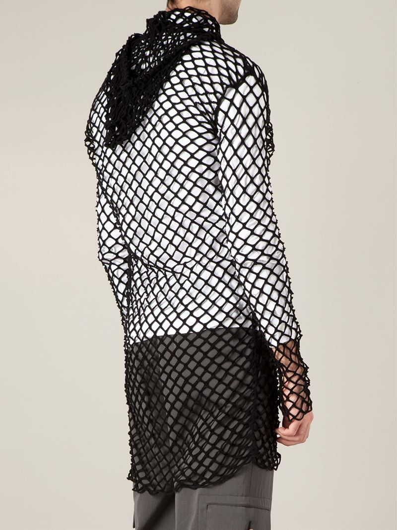 black fishnet jacket