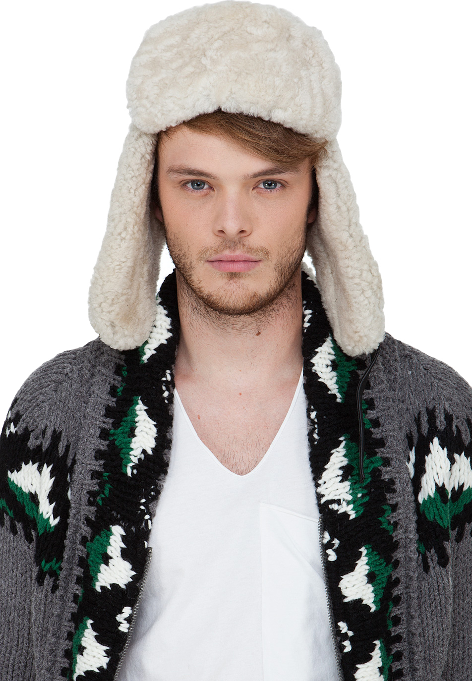 canada goose shearling aviator hat