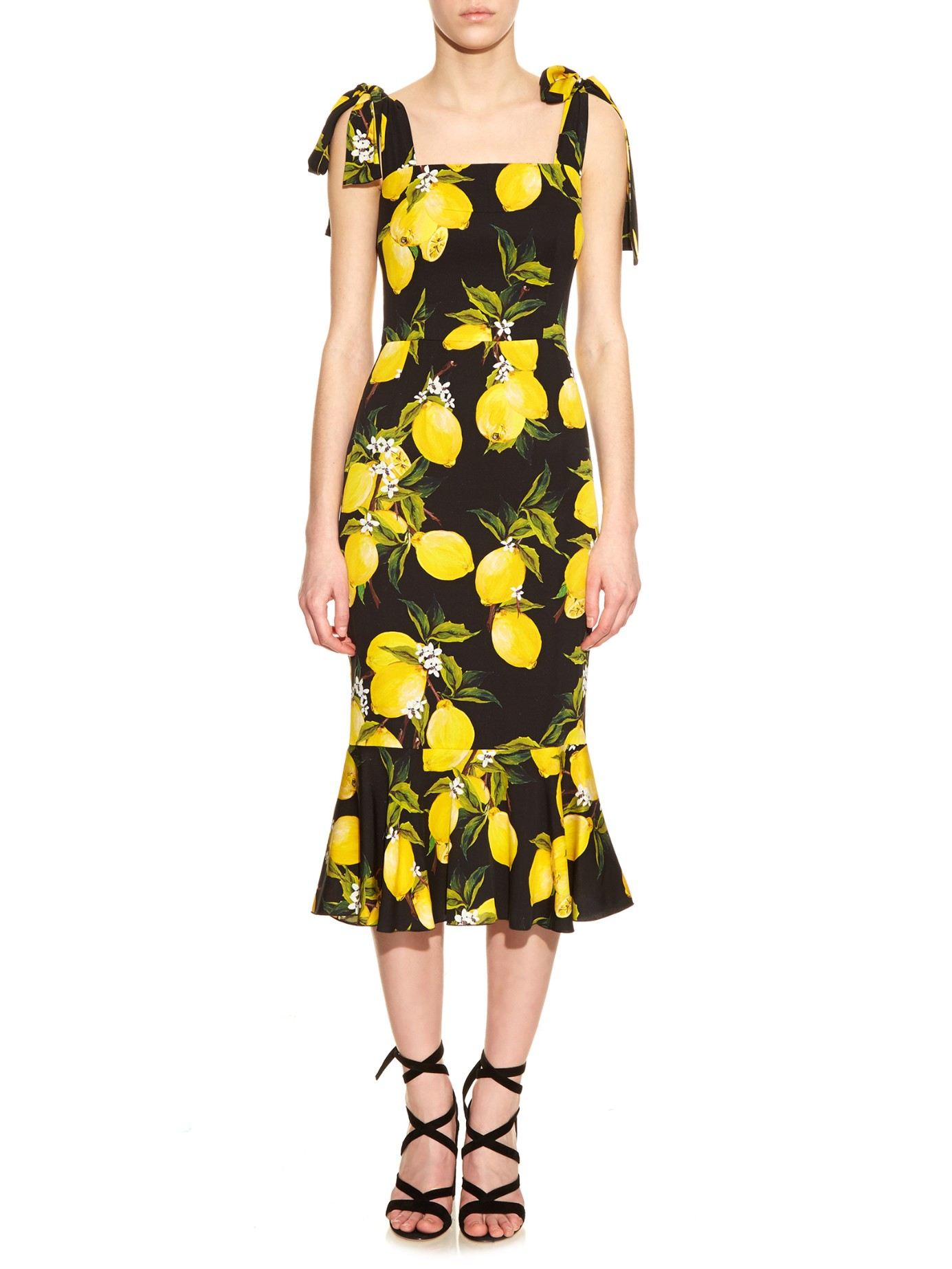 Styling a Lemon Print Dress for Cooler Weather