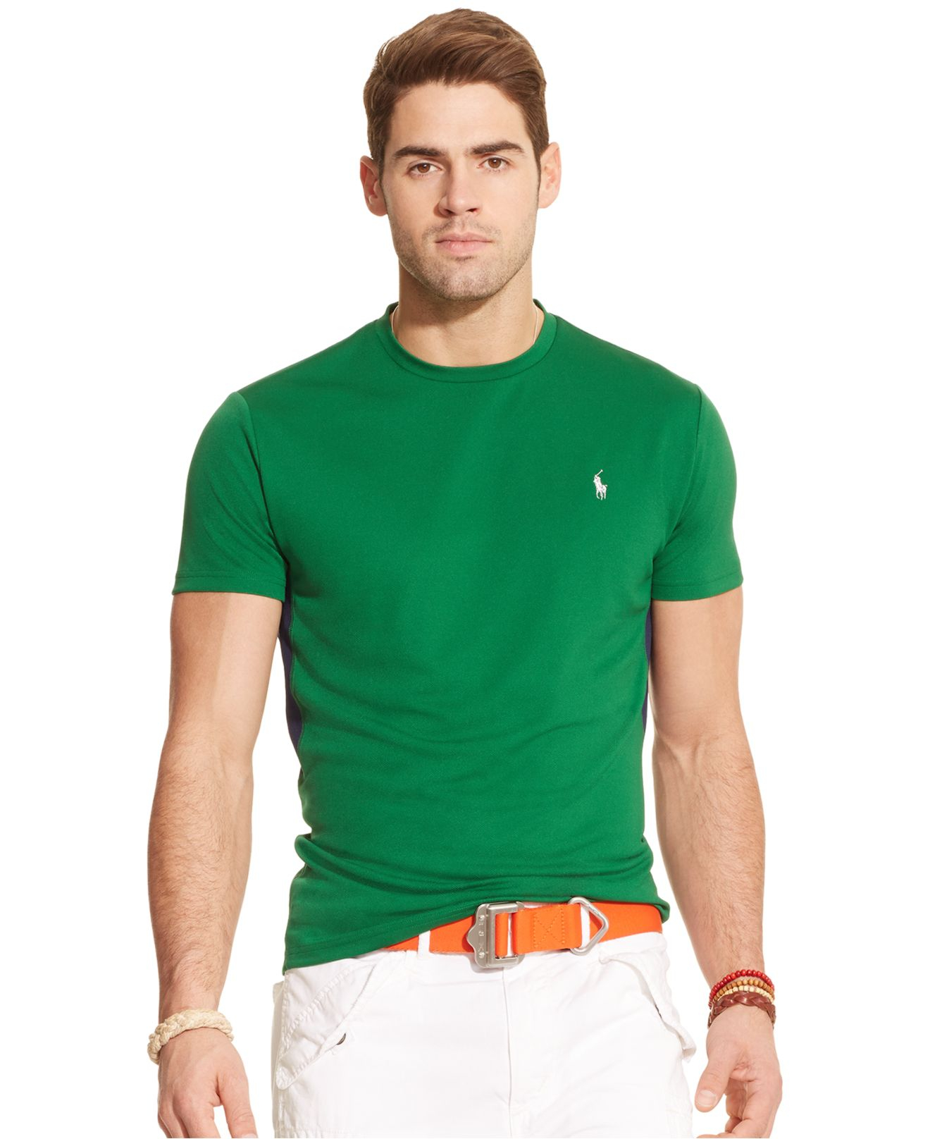 Polo Ralph Lauren Performance Jersey Crewneck T-shirt in Green for Men ...