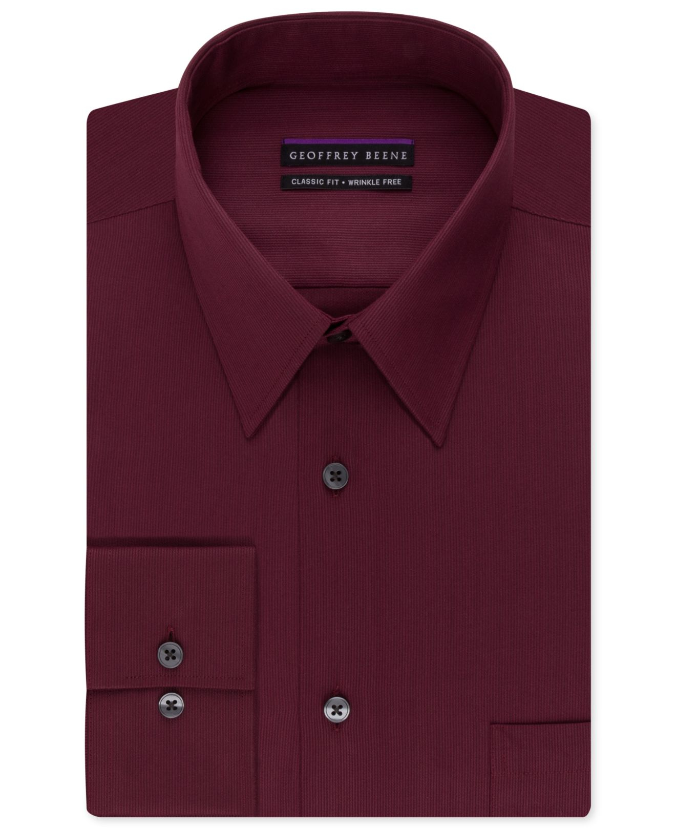 Geoffrey beene Non-iron Bedford Cord Solid Dress Shirt in Purple for ...