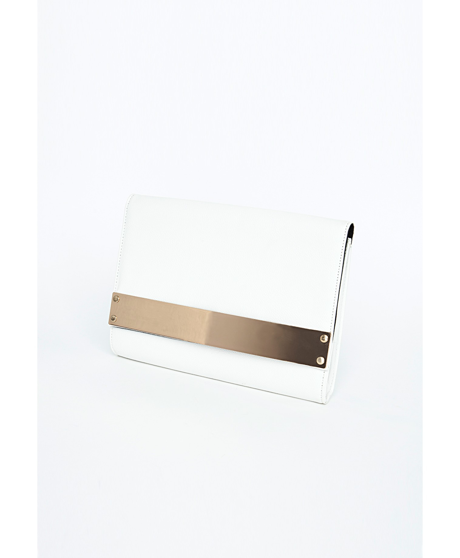 white gold clutch