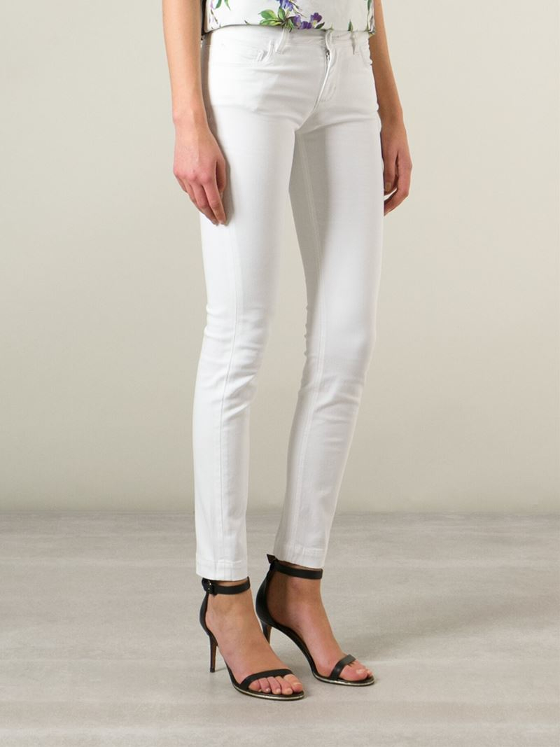Dolce & Gabbana Denim Skinny Jeans in White Lyst