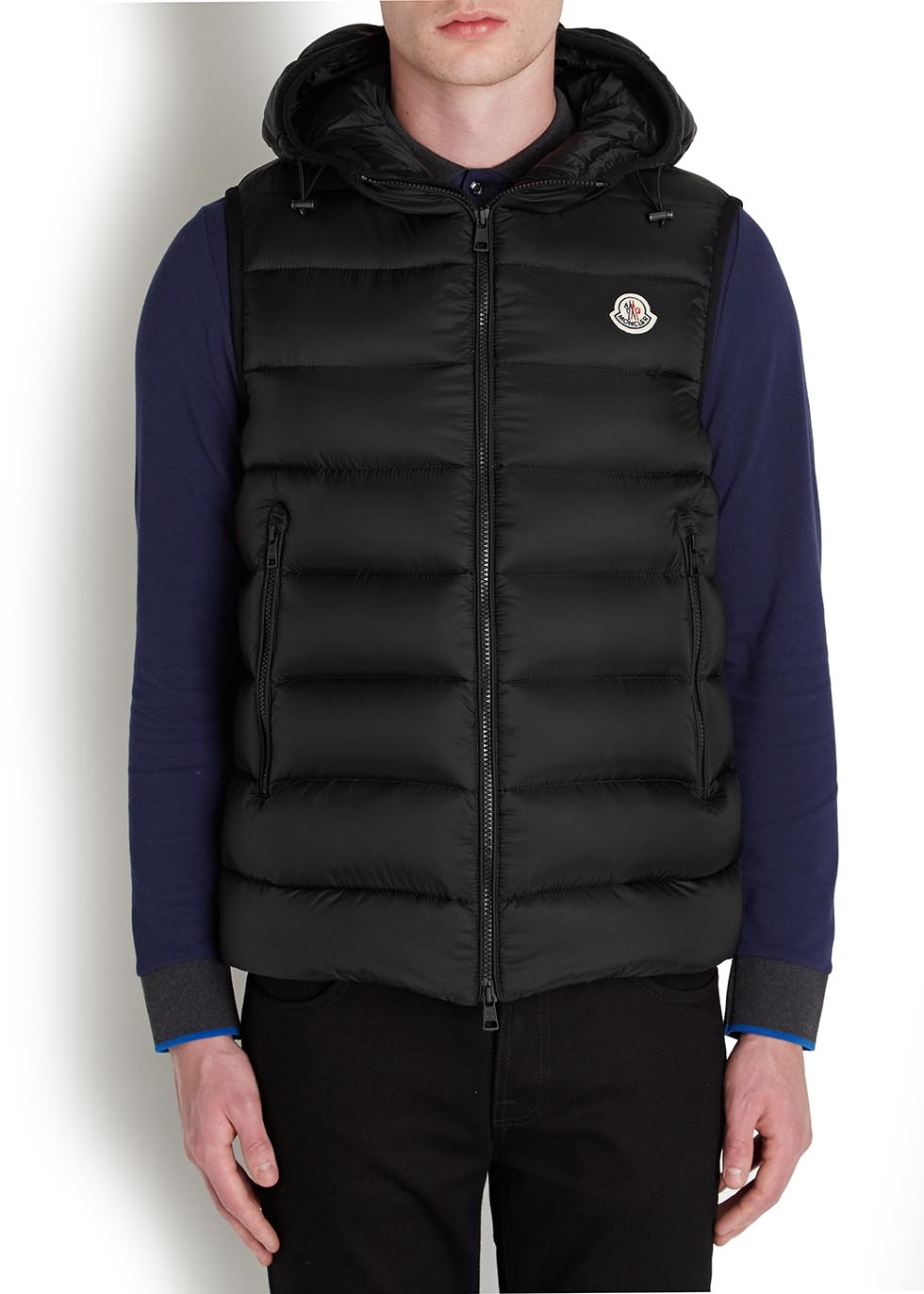 Moncler Ray Black Quilted Shell Gilet for Men - Lyst