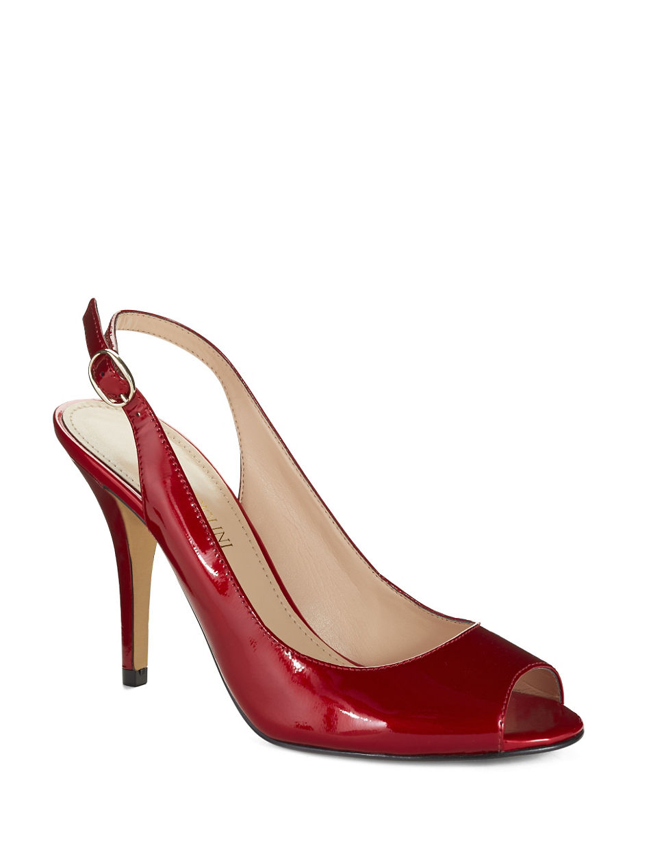 Lyst - Enzo Angiolini Mykell Peeptoe Slingback Pumps in Red