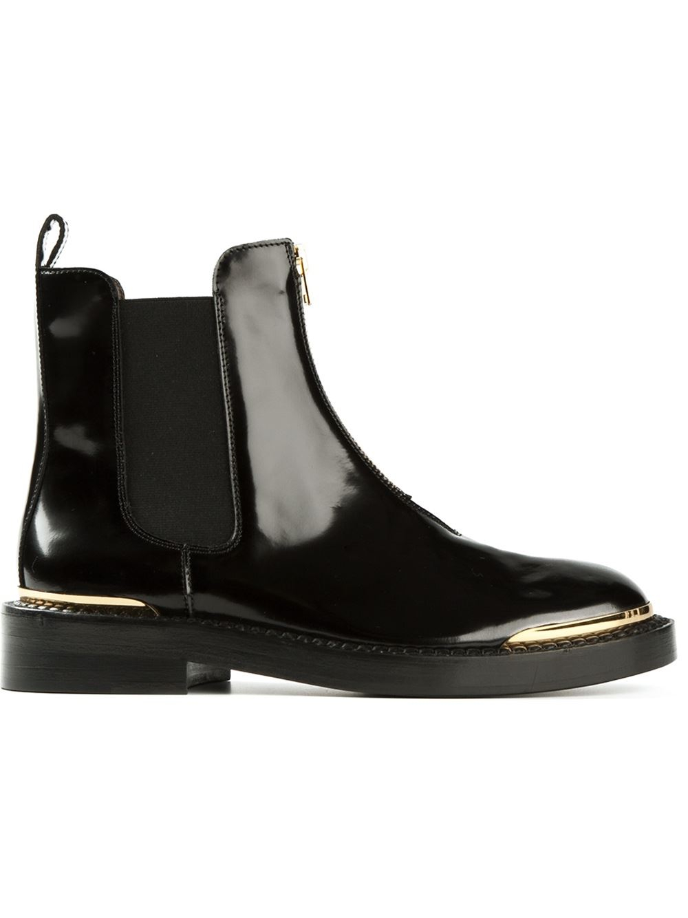 front zipper chelsea boots
