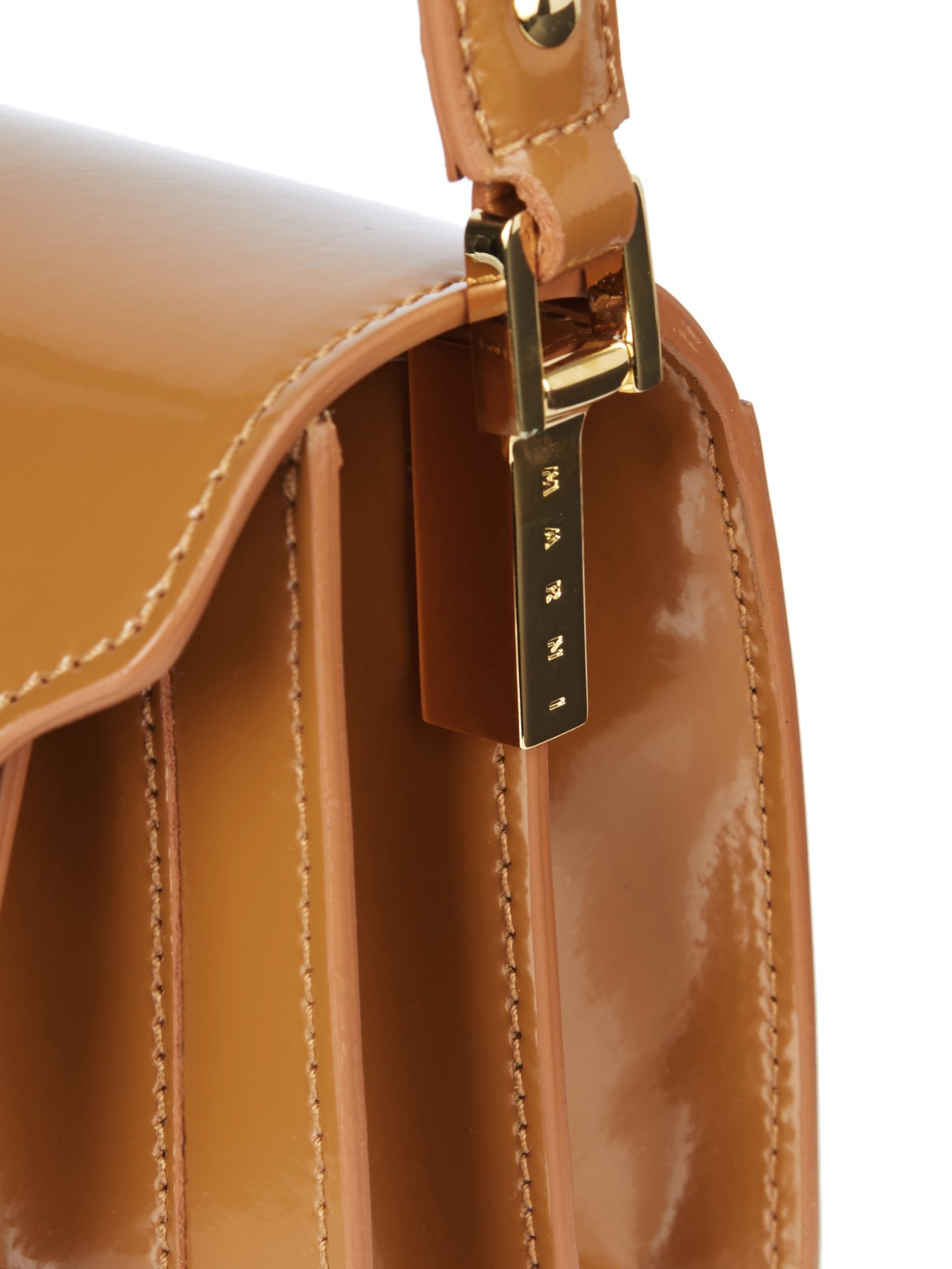 Hobo Mini Trunk Bag - Marni - Leather - Brown Pony-style calfskin
