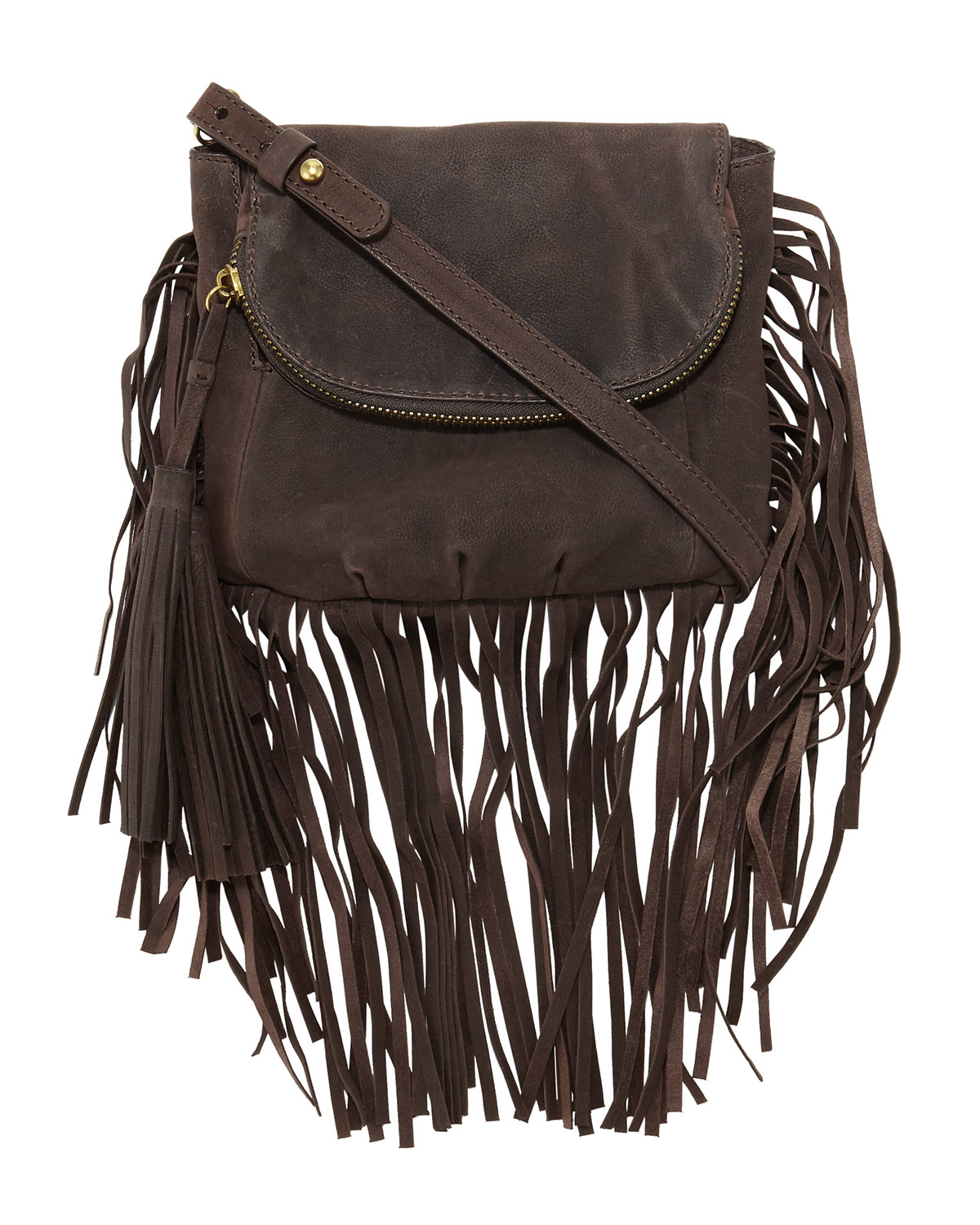 Lyst Cynthia Vincent Autumn Leather Fringe Crossbody Bag In Brown Gallery