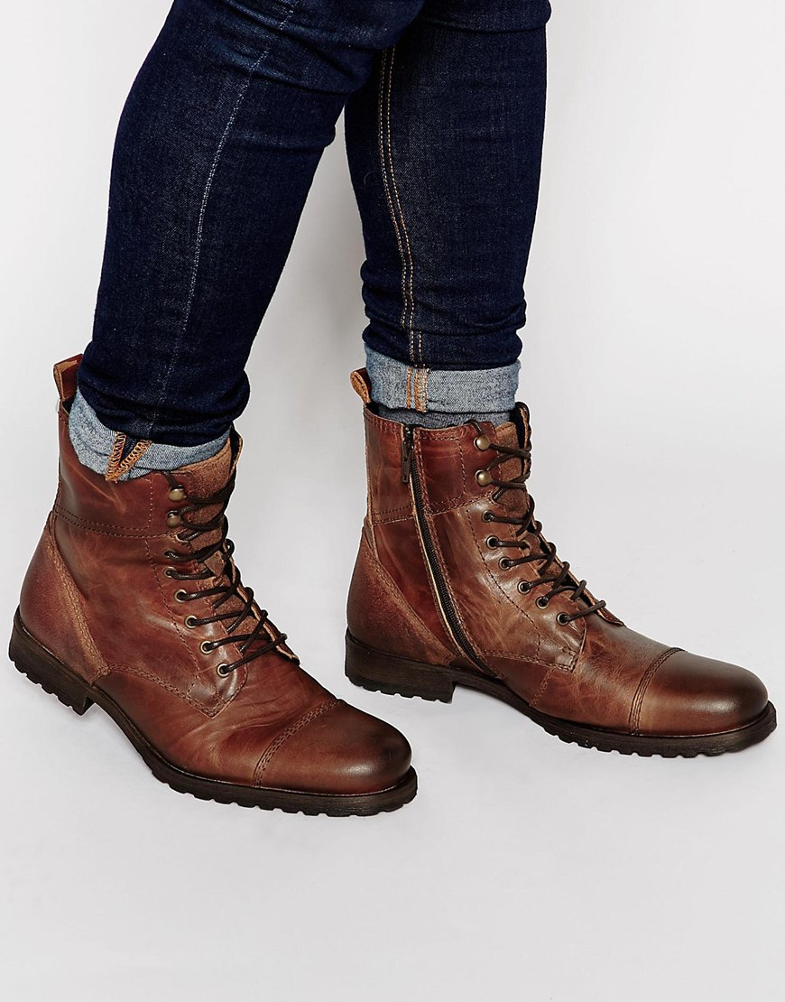 Rejsebureau Pind Opdage ALDO Graegleah Leather Derby Boots in Brown for Men | Lyst
