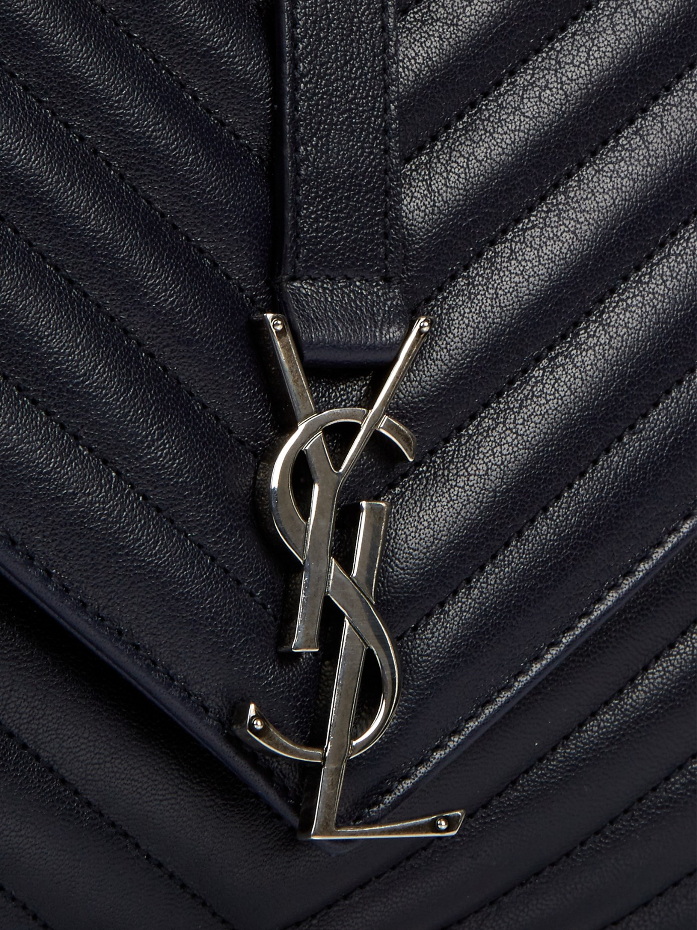 ysl classic y satchel - classic large monogram saint laurent college bag in navy blue ...