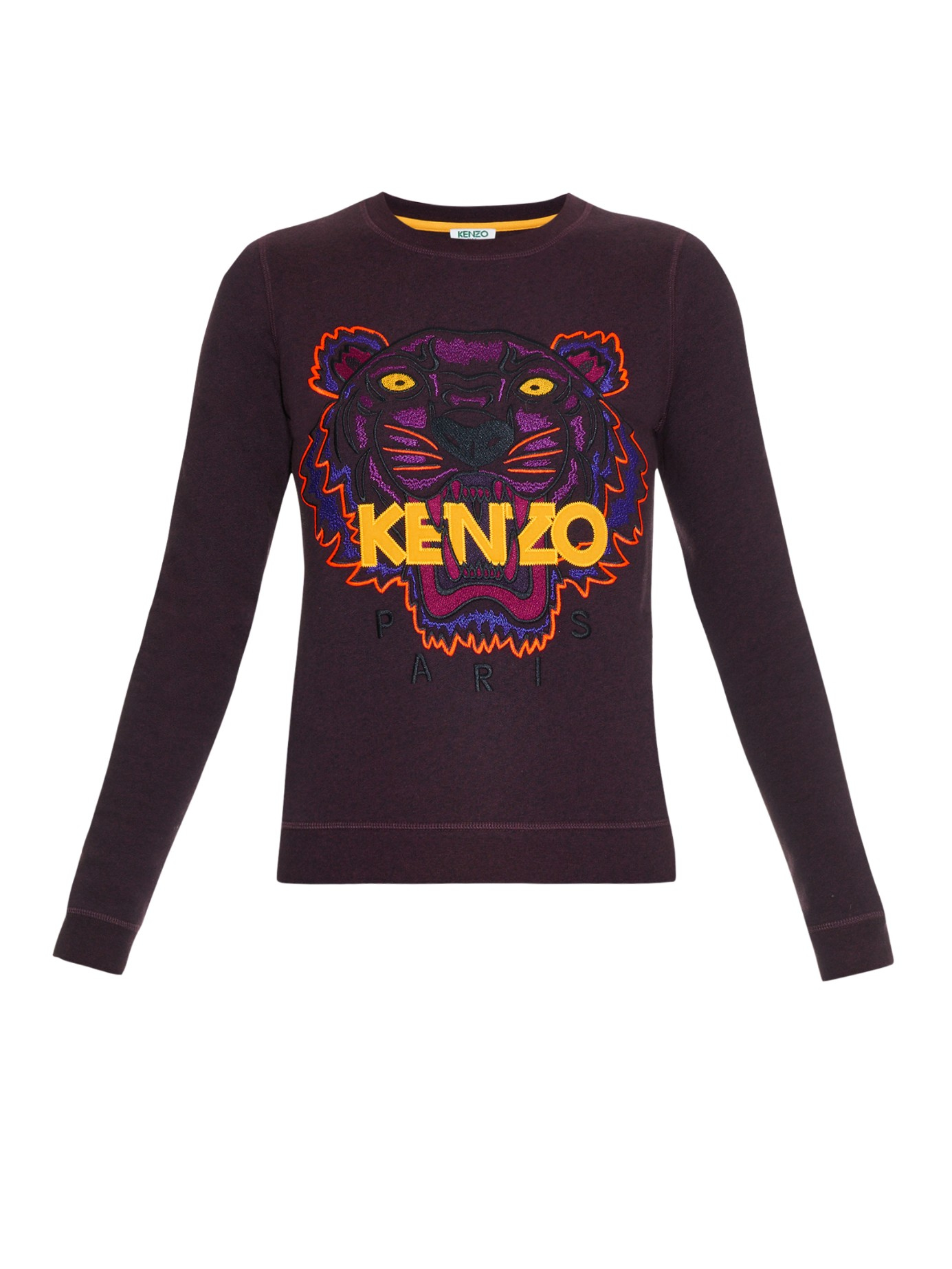 KENZO Tiger Embroidered Sweatshirt in Purple Lyst