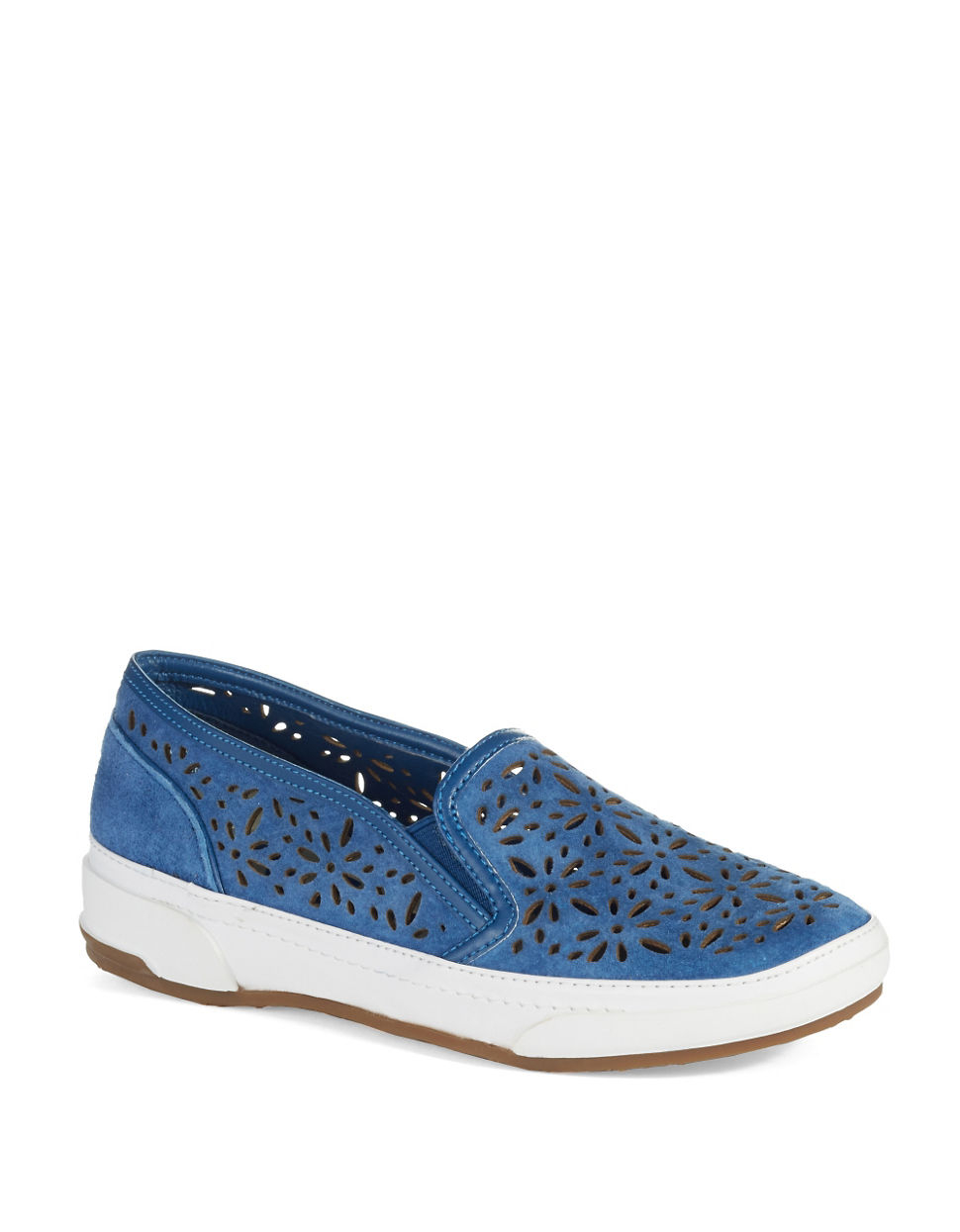 Anne klein Tazzle Leather Slipon Sneakers in Blue Lyst