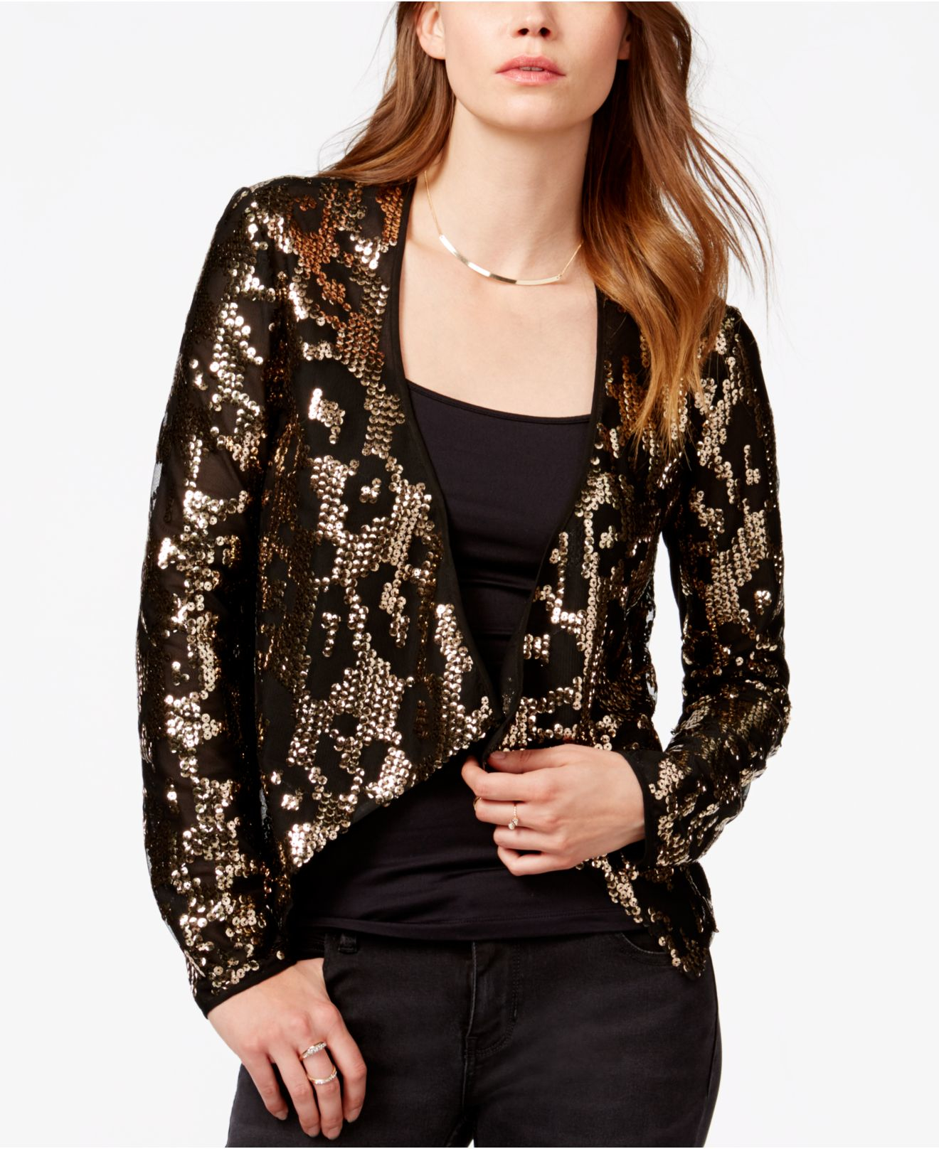 animal print sequin top