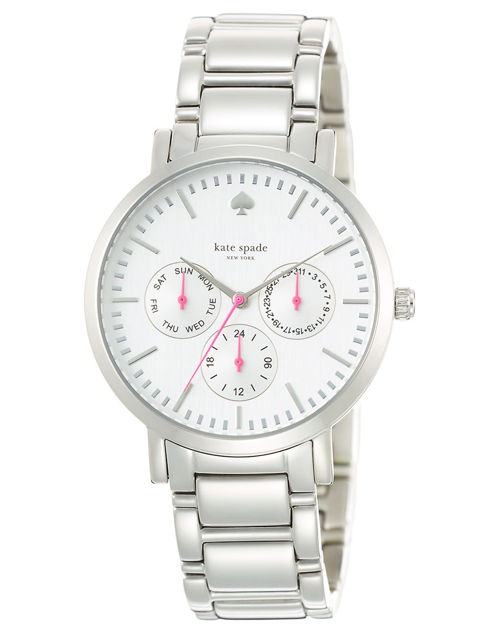 Kate Spade Ladies Gramercy Grand Watch in Silver Lyst
