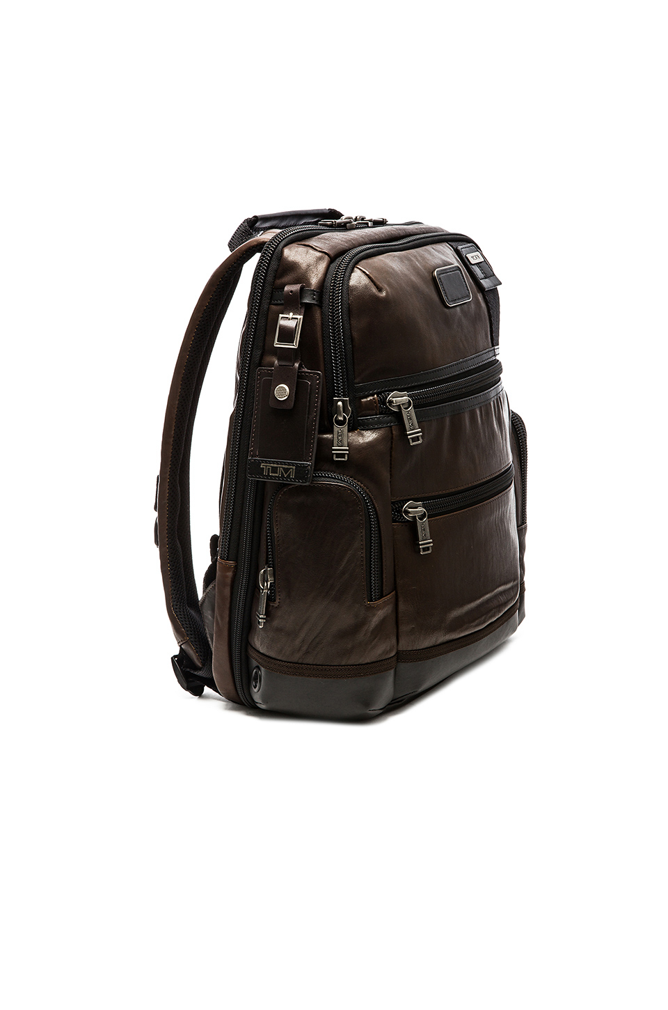 tumi knox leather backpack