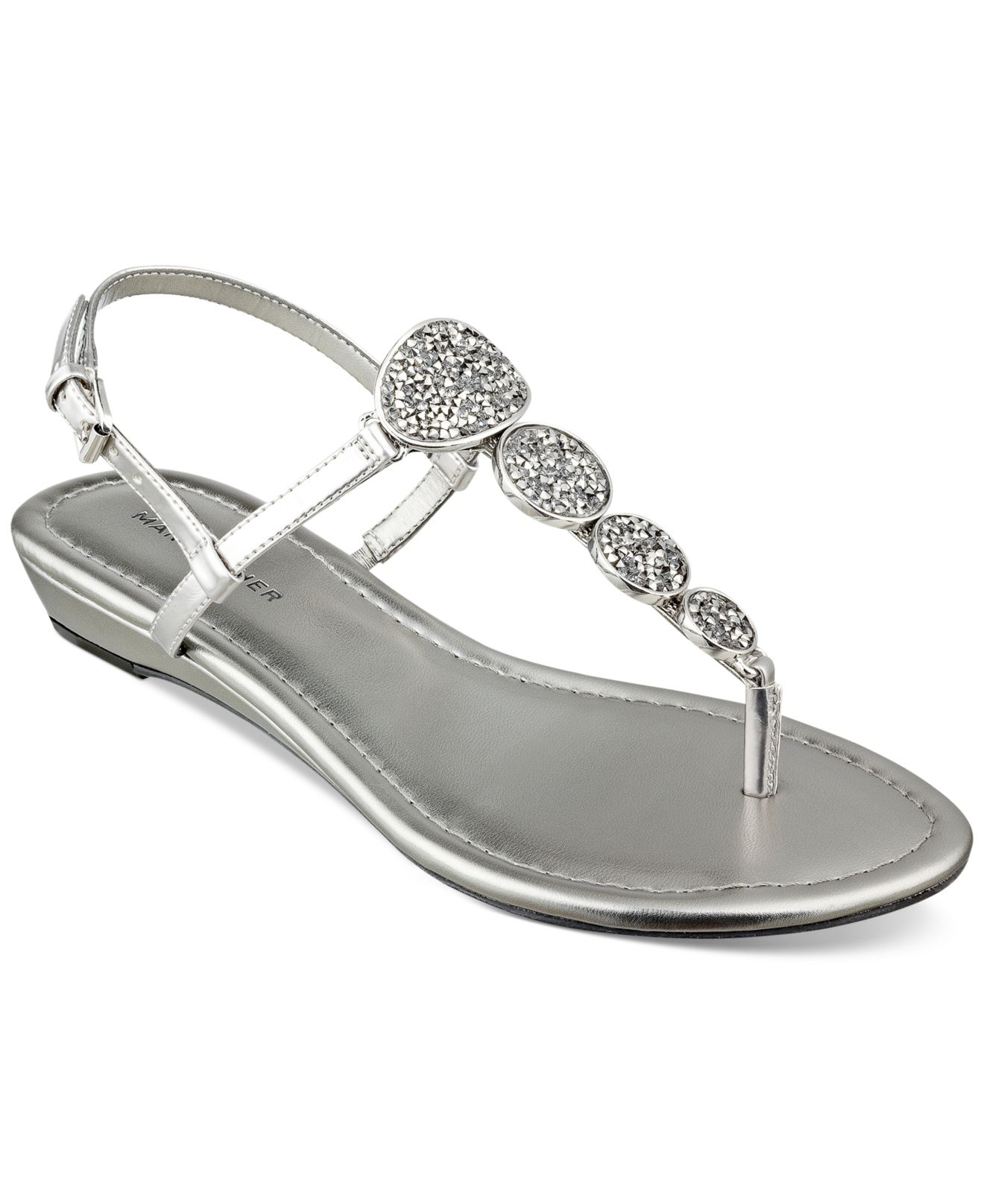 marc fisher silver sandals