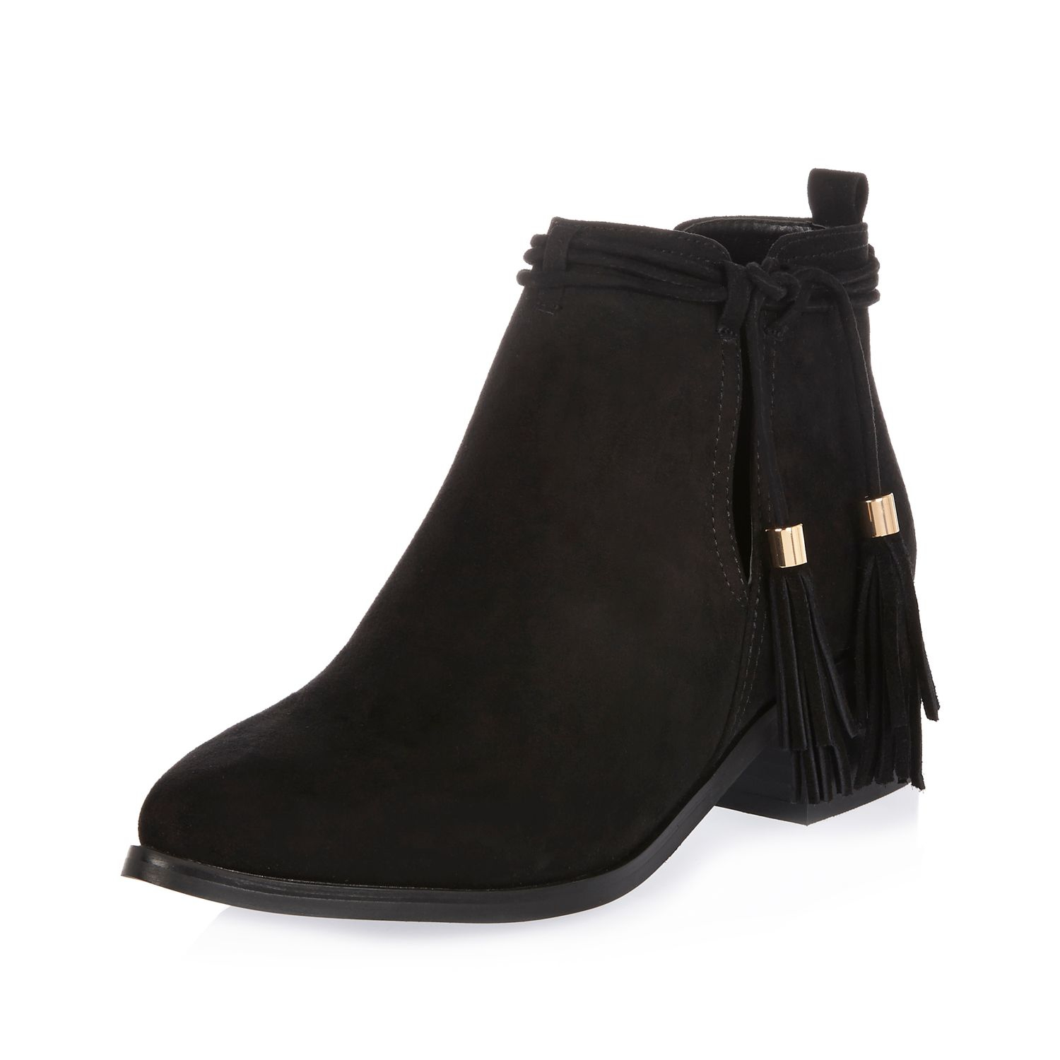 black boots with tassels