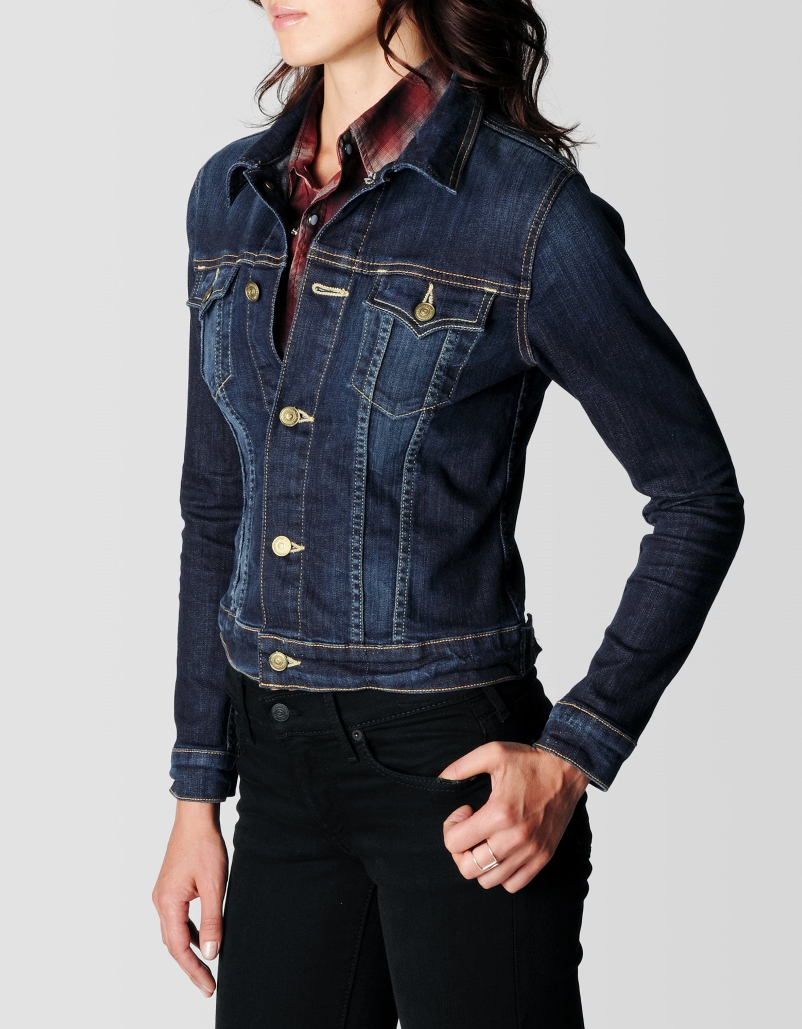 True Religion Dusty Western Fitted Denim Womens Jacket in Blue Lyst