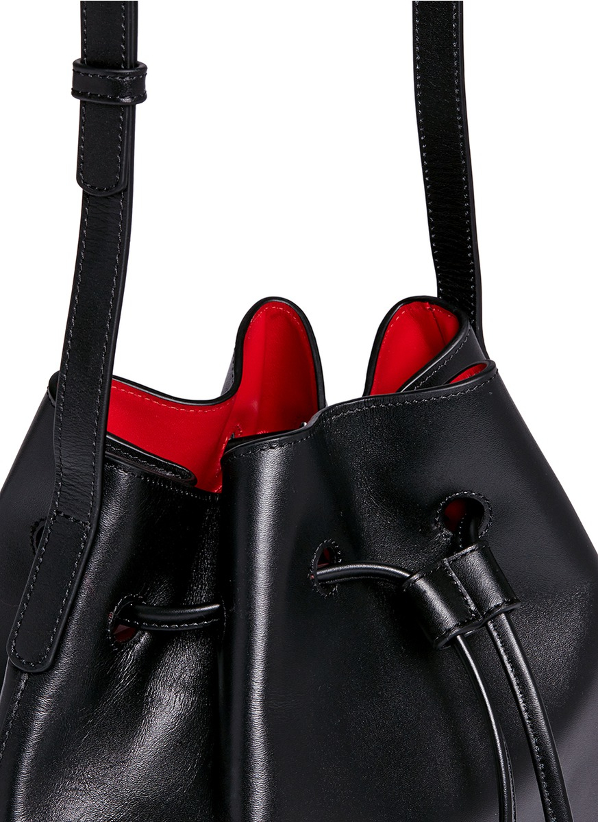 Lyst - Pedder Red Leather Bucket Bag in Black