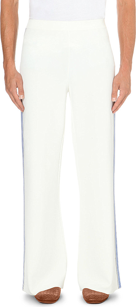 mens white flare pants
