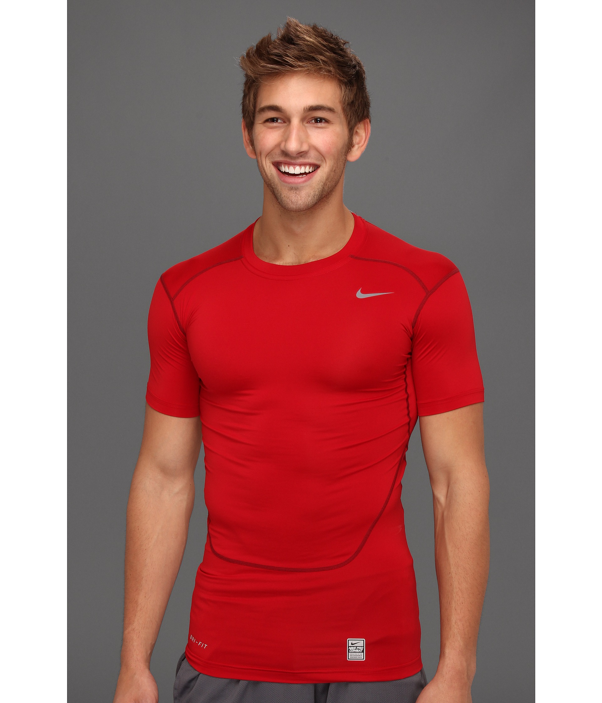 red compression pants nike