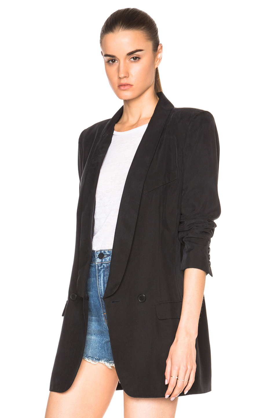 Smythe Oversized Blazer in Black Lyst