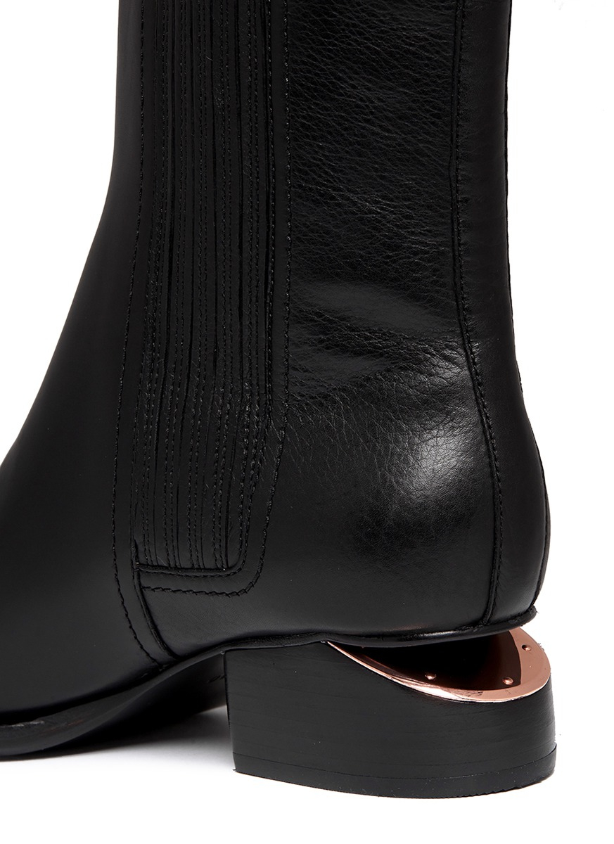 dynamisk rester kubiske Alexander Wang 'anouck' Cutout Heel Leather Chelsea Boots in Black | Lyst