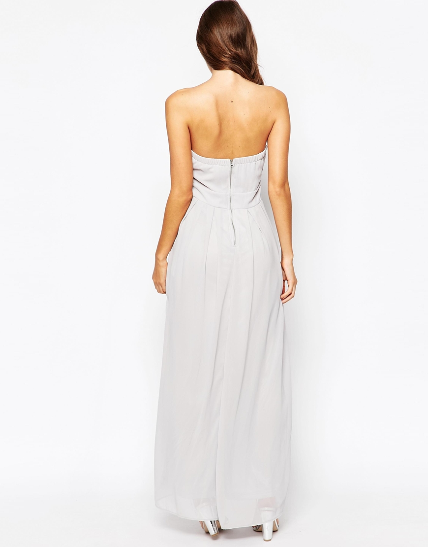 Orange Pleated Bust Maxi Dress | Jane Norman