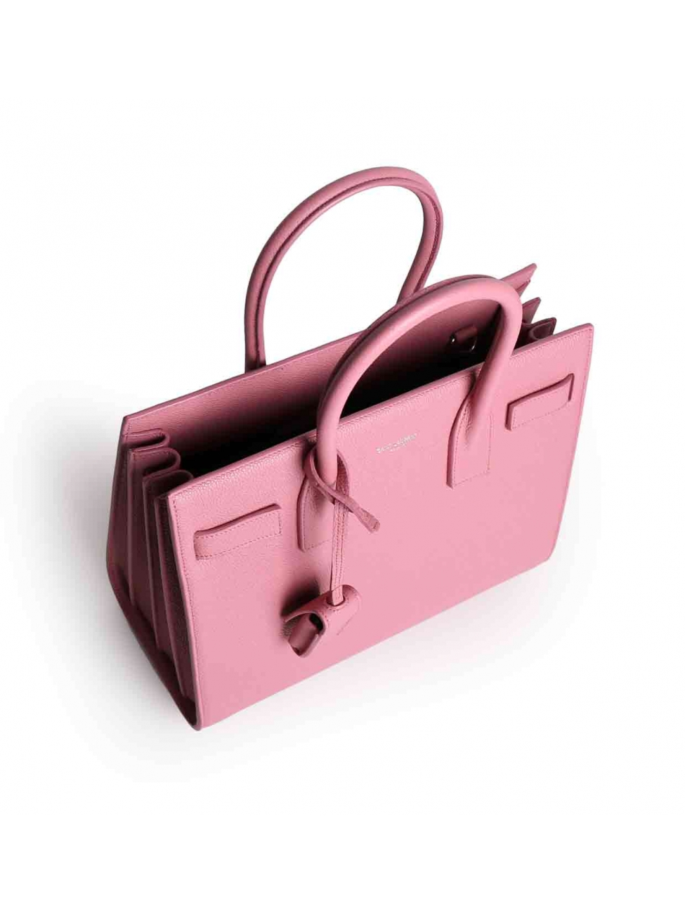ysl classic monogram clutch - classic small sac de jour bag in old rose grained leather