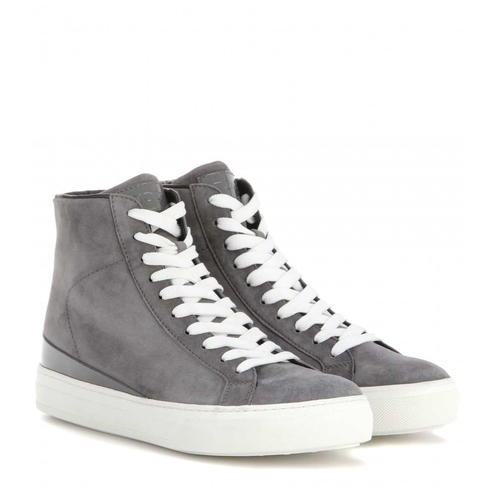 gray high top sneakers