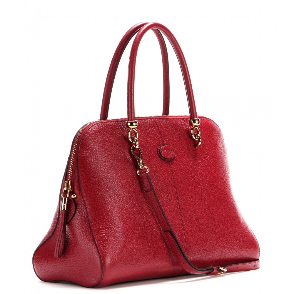 Lyst - Tod's Bauletto Sella Medium Leather Tote in Red