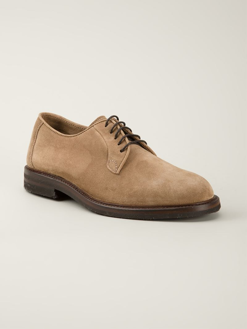 Brunello Cucinelli Lace-Up Derby Shoes in Brown for Men | Lyst UK