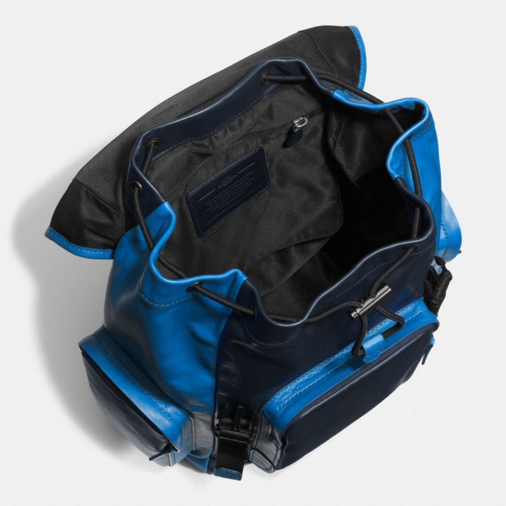 blue coach backpack