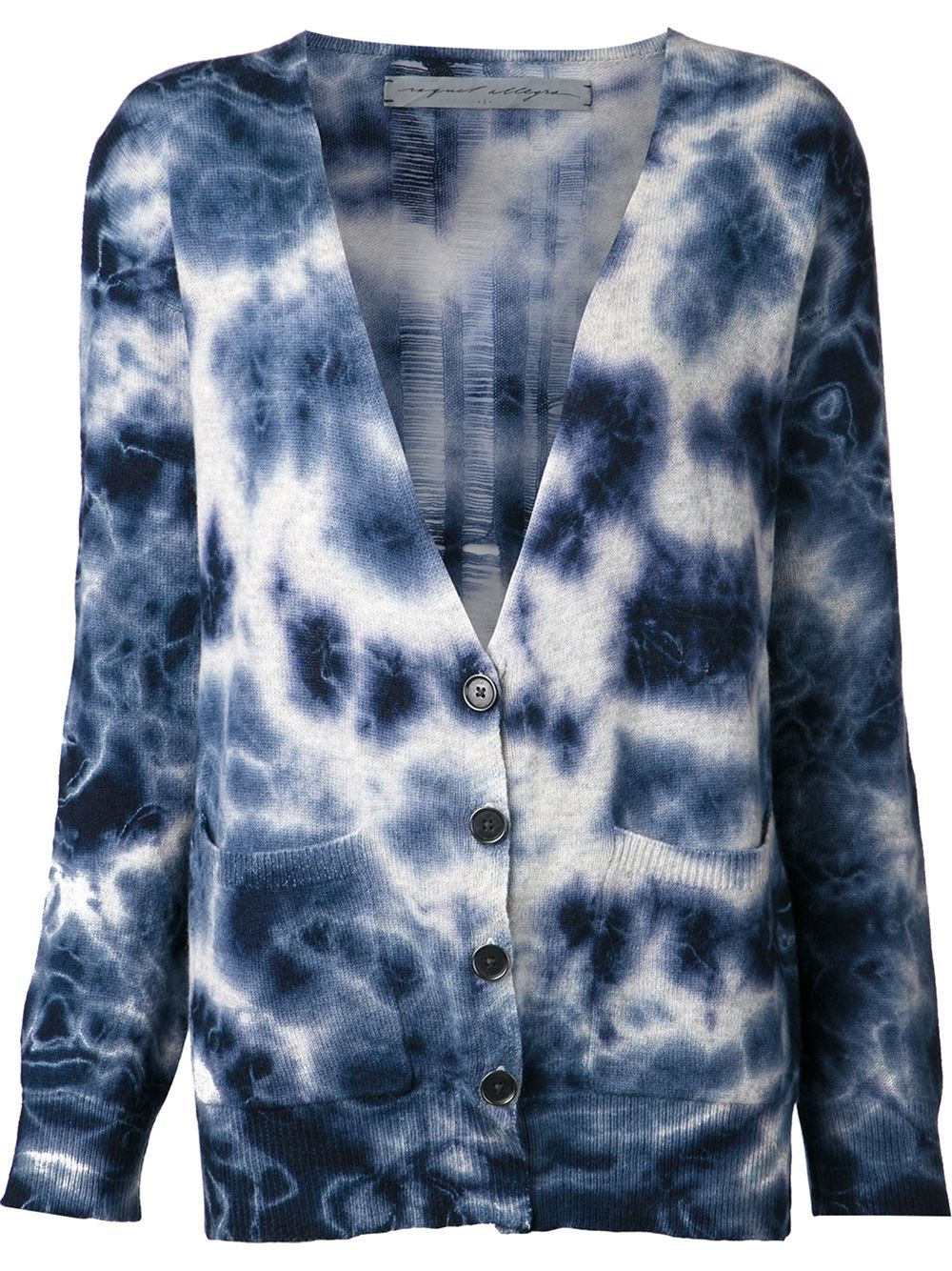 blue tie dye cardigan