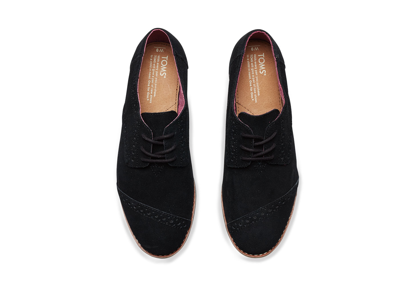 black suedette lace up brogues