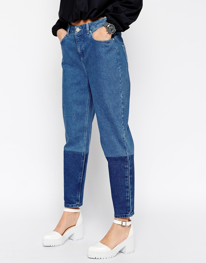 colour block jeans