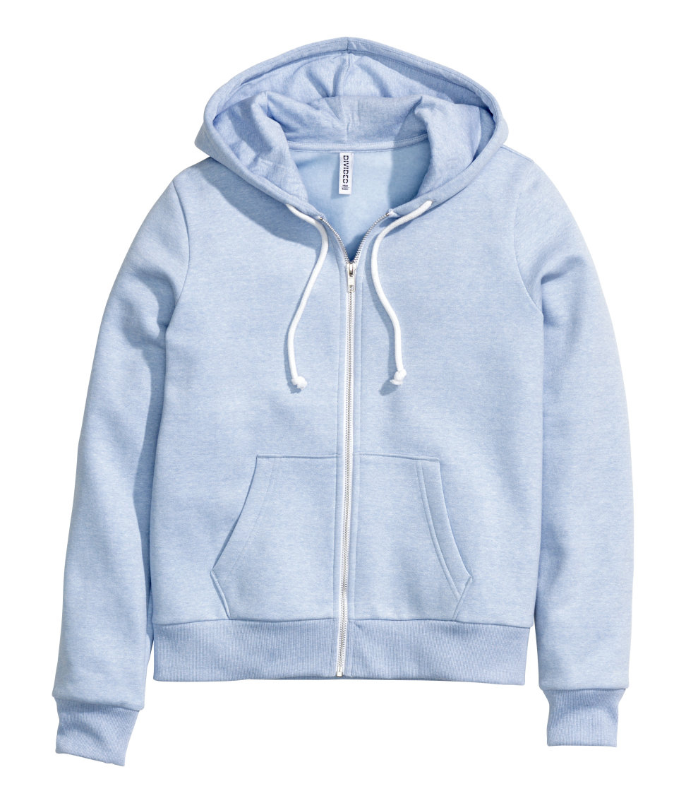 H&M Hooded Jacket in Blue | Lyst
