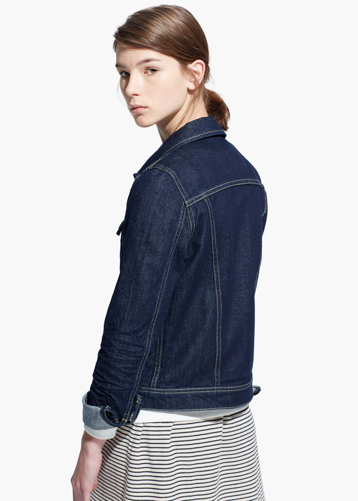 mango cropped denim jacket