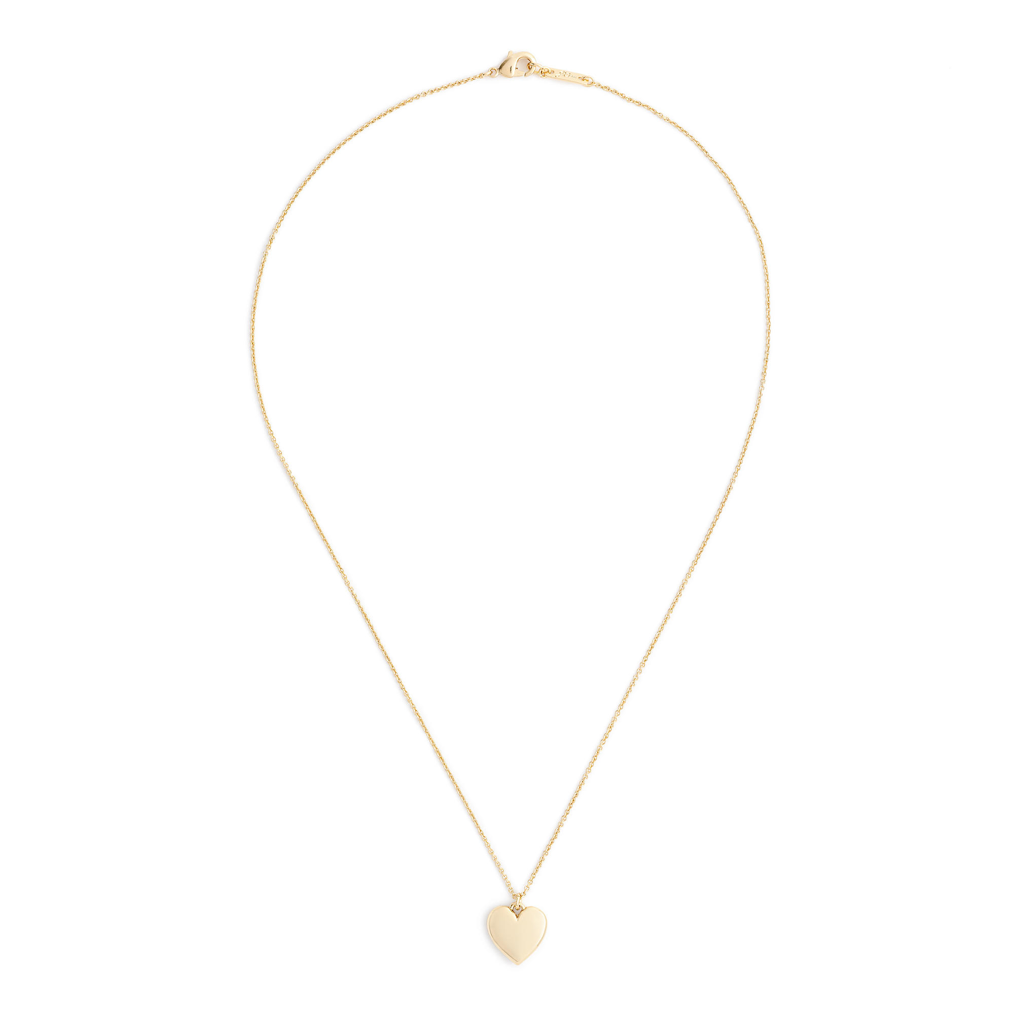 Lyst J.Crew 14K Gold Heart Charm Necklace With 16" Chain in Metallic