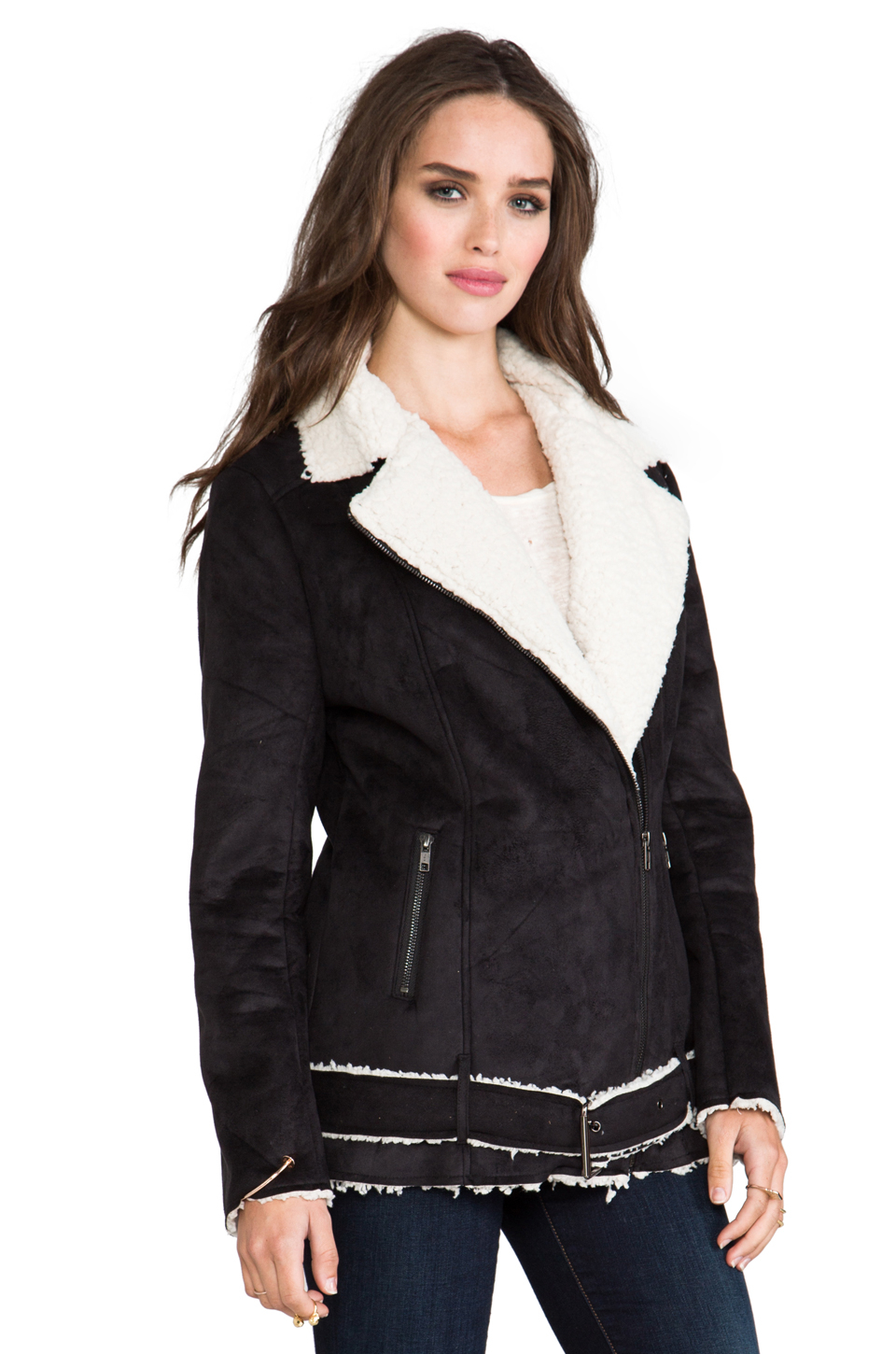 minkpink shearling coat