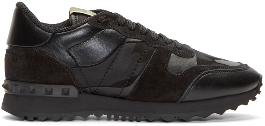 valentino black camo sneakers