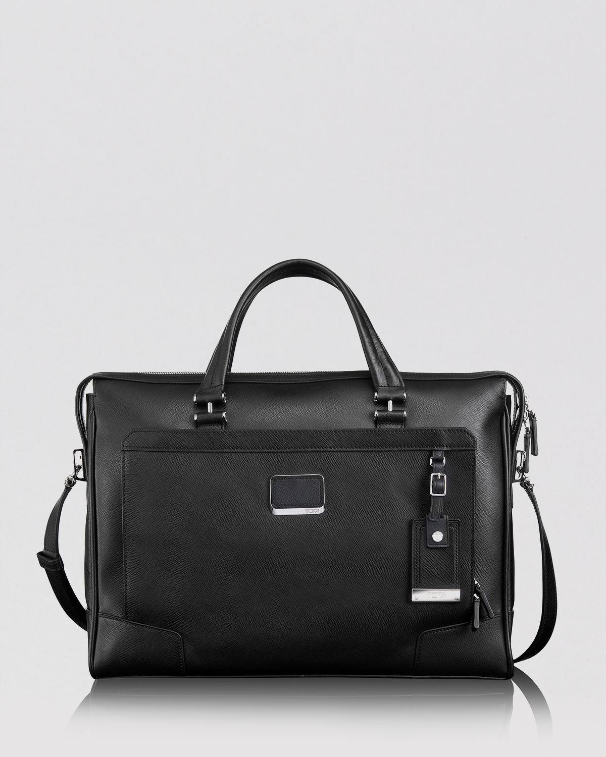 Lyst Tumi Astor Regis Slim Zip Top Briefcase in Black for Men