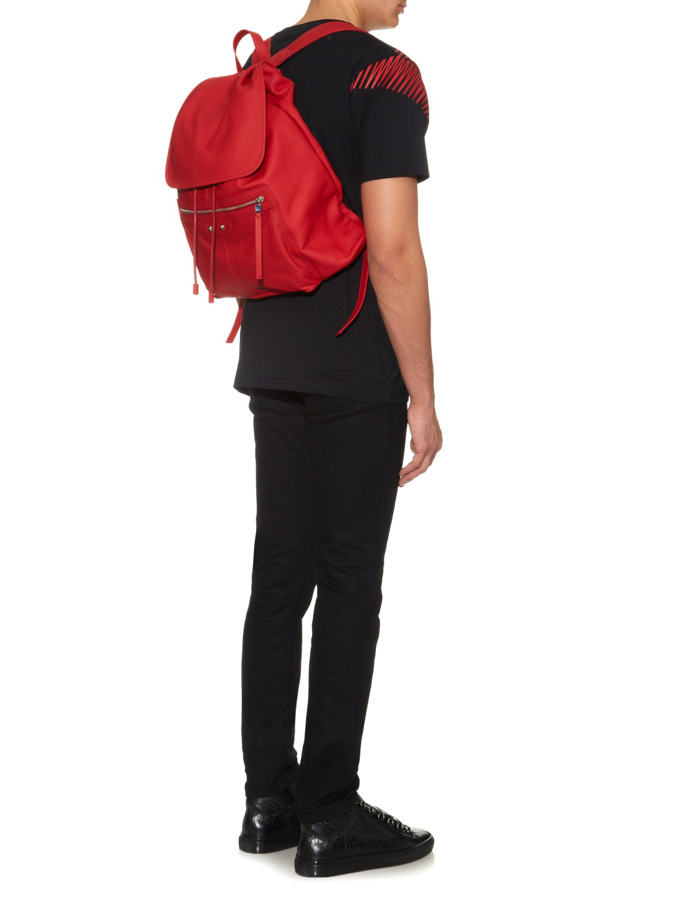 mens red backpack