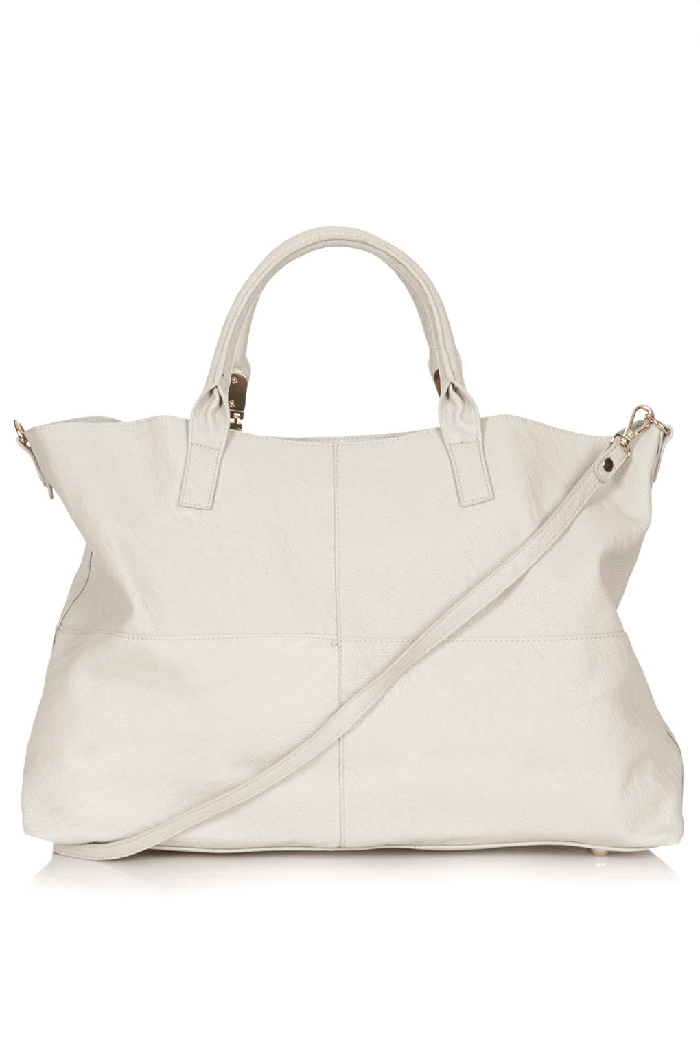 Suede Backed Tote Bag in Gray Lyst