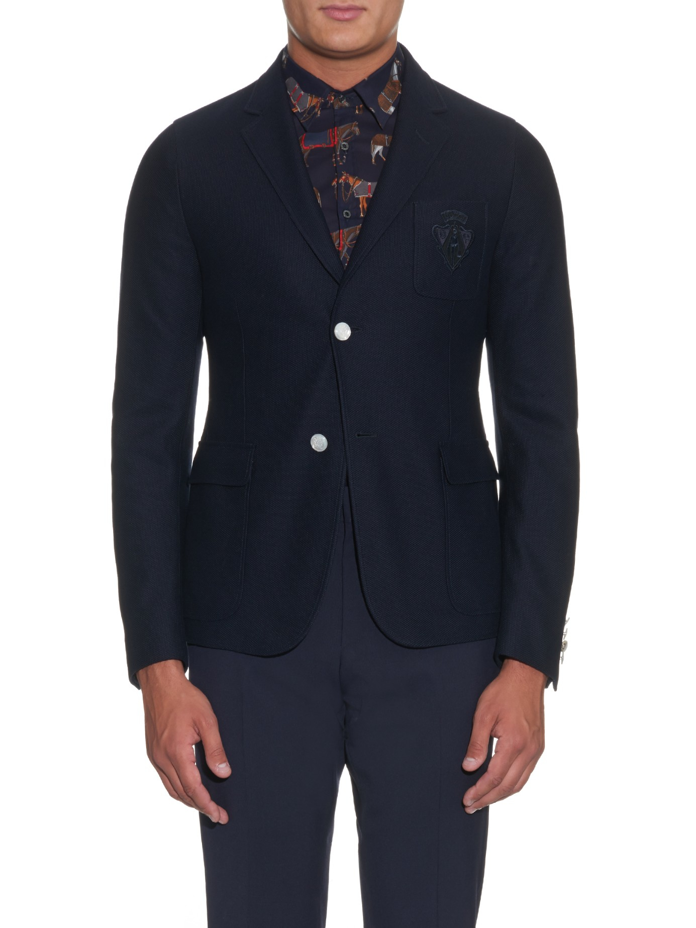 gucci navy blazer