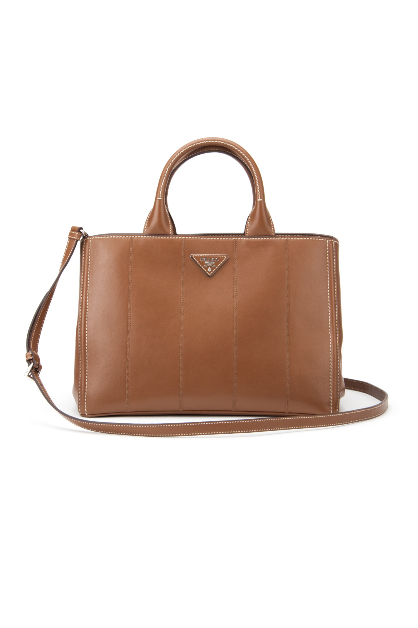 Prada Soft Calf Bag in Brown (CANNELLA) | Lyst